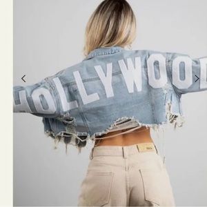 Denim crop jacket